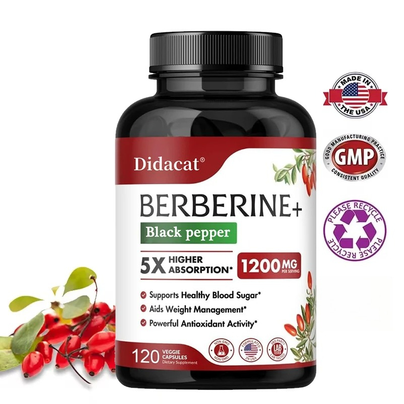 Berberine Hcl Capsule - Berberine Hcl-Supplement-Voor Metabolisme En Cholesterol, Gewichtsbeheersing,