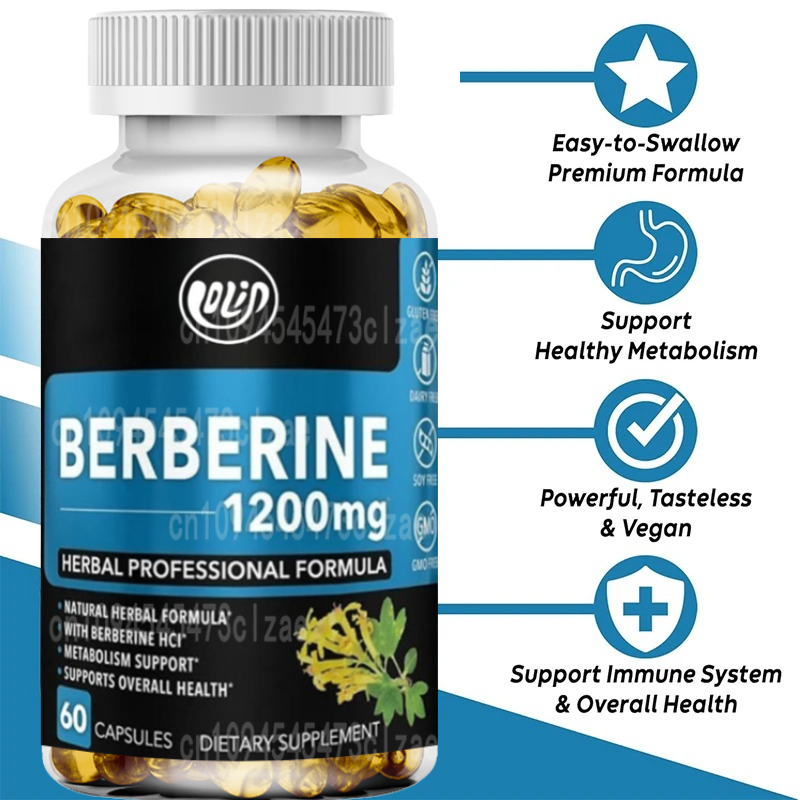 Berberine Hcl Capsule - 1200 mg HCL-supplement, ondersteuning voor gezond