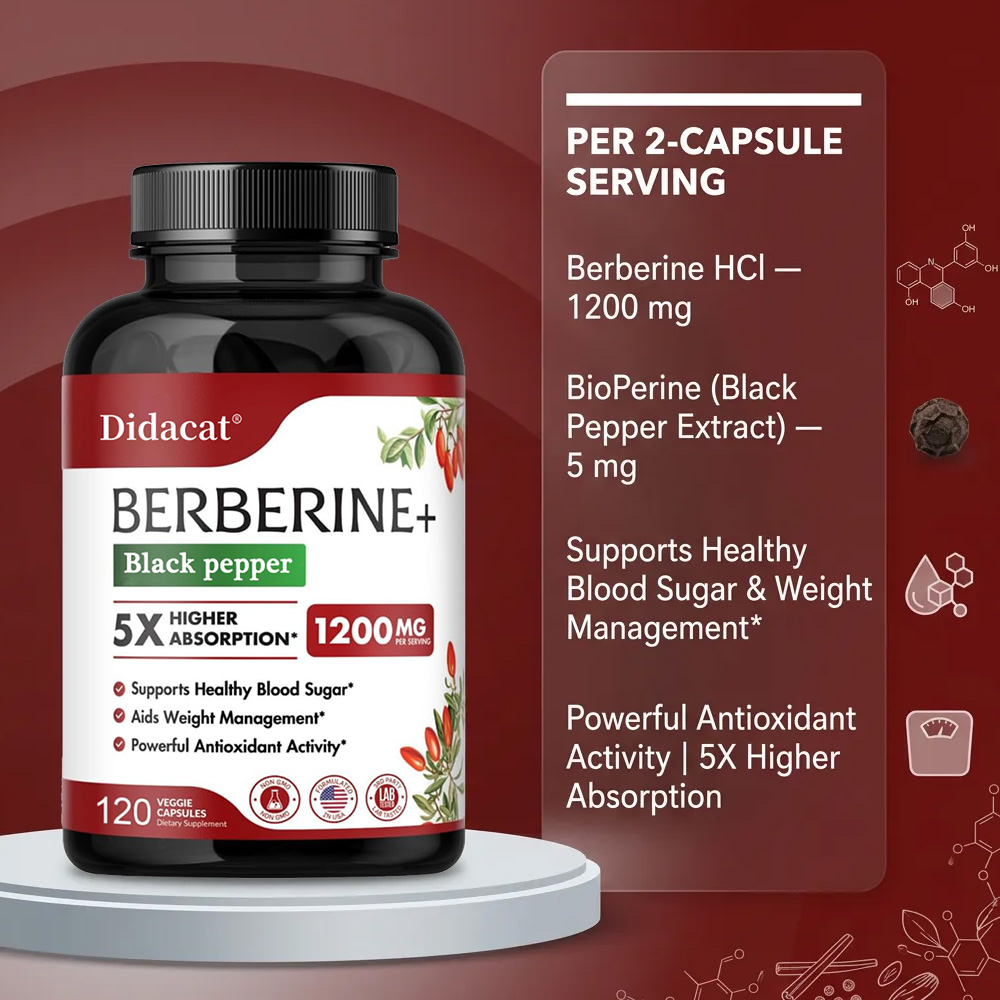 Berberine Supplement 1200mg -  - Berberine Hcl Capsule recensie en prijs